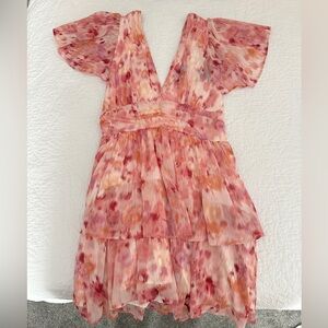 Lulu's Pink and Orange Layered Dress